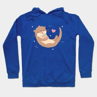 Cute Otter Loves Drinking Bubble Tea Hoodie